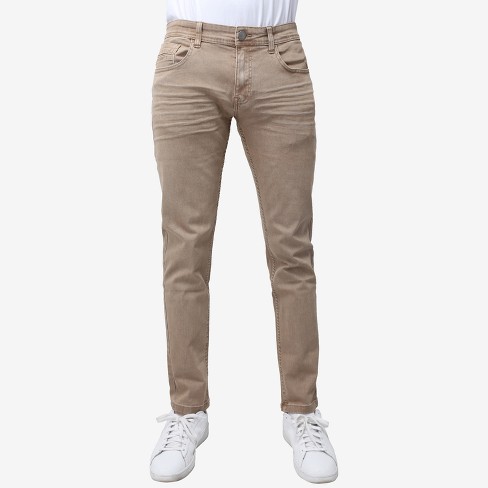 Slim Fit Twill Pants - Beige - Men