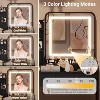 Girls & Women’s Vanity Desk Set: LED Light Mirror, Charging Station, 2 Drawers + Storage Stool – Small Makeup Vanity for Bedroom - 4 of 4