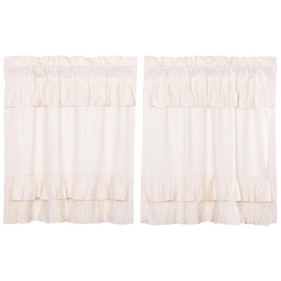 VHC Simple Life Flax Cotton Natural Country Farmhouse Lined Window Valance 