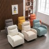 Rocking And Swivel Recliner,Upholstered Recliner Sofa Chair With Metal Legs And One Left Bag, Tall Back Lounge Chair Nursery Chair-Cuddlewood - 3 of 4