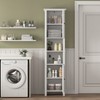 Ridstar 66.93 in. H White Bathroom Storage Cabinet with 2 Doors & 6 Shelves - 4 of 4