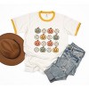 Simply Sage Market Women's Pumpkin Daisies Short Sleeve Ringer Tee - 2 of 3