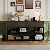 YOOCOZZ Vintage Storage Console Table with Drawers and Shelves - 2 of 4