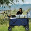 VisioGear Collapsible Wagons Carts with Wheels with Drink Holders for Shopping, Garden, Sports, Rose Red, 35.43"*19.69"*39.37" - 4 of 4