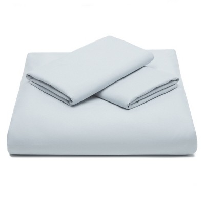 Pearl Blue Microfiber Full/Queen Duvet Cover Set