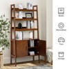 Jozsef 76'' H x 36'' W Solid Wood Ladder Bookcase|HULALA HOME - 3 of 4