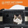 68.5'' Large Cat Tree, Heavy Duty Cat Tower with Condo, Plush Perches, Sisal Scratching Posts, Hammocks, Basket, Dangling Ball - 4 of 4