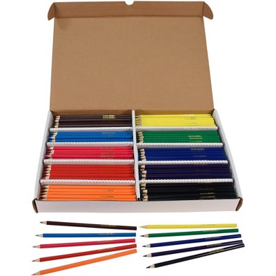 School Smart Colored Pencils Classroom Pack, 10- Assorted Colors, Set of 250