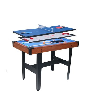 3 in 1 Multi Game Table,48-in Combination Game Table with Pool, Glide Hockey, and Table Tennis for Home, Game Room, Adult Kids Gifts - 1 of 4
