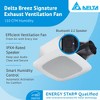 Delta Breez Signature Ceiling Exhaust Bathroom Fan 110 CFM Energy Efficient Quiet Operation Brushless Motor with Bluetooth Stereo Speaker, White - 2 of 4