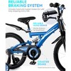 SKONYON Durable 16"/18" Kids Bike with Adjustable Seat, Dual Brakes, Suspension, Training Wheels and All-Terrain Tires for Ages 4–9 - 4 of 4
