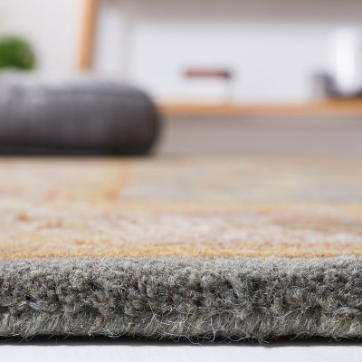 Heritage Blue and Beige Hand-Tufted Wool 4' x 6' Area Rug