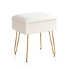 GlasFlength Accent Chairs Backless, Simple and Relax Stools, Kitchen Breakfast and Dressing Table Stool，Storage，White，42"*32"*48" - 2 of 4