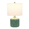 Lalia Home 19" Ceramic Eyelet Pattern Floral Textured Table Lamp with White Fabric Shade - 2 of 4