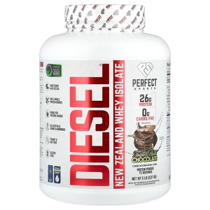 PERFECT SPORTS Diesel 100% New Zealand Whey Isolate - 5lbs Triple Rich Dark Chocolate - 1 of 3