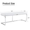 51"Stainless Bench,Breakfast Nook And Bench,Shoe Rack Bench For Entryway,Leatherette Bench,Kitchen Nook Bench-Cuddlewood - 4 of 4