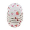 Unique Bargains Strawberry Print Disposable Baking Cups Greaseproof Paper Red White 1.97"x1.18" 100 Pcs - 3 of 4