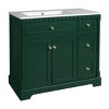 Modern Bathroom Vanity with Ceramic Sink and Storage Cabinet with Drawers, Compact Storage Cabinet for Bathroom – The Pop Home - 4 of 4