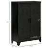Industrial Storage Cabinet, Steel Garage Cabinet with Double Doors and Adjustable Shelves - 3 of 4