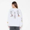 Women's Mickey & Friends Shadows Graphic Sweatshirt - White - 3 of 3