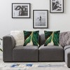 Emerald Green and Gold Throw Pillow Cover 18x18 in Set of 2 Marble Cushion Modern - 4 of 4