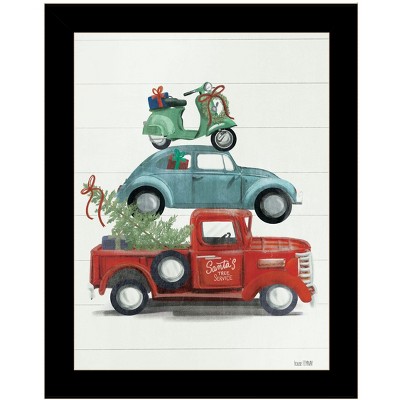 HomeRoots Holiday Travels Black Framed Print Wall Art