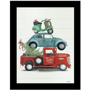 HomeRoots Holiday Travels Black Framed Print Wall Art - 1 of 4