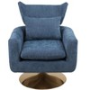 NicBex Upholstered Accent Chair with Wood Frame,Classic Linen Swivel Chair for Bedroom,Reading Room - 4 of 4