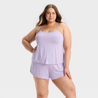 Women's Cloud Knit Tank Top and Shorts Pajama Set - Auden™