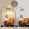 Gulches Arc Floor Lamp with Remote Control, Dimmable LED Floor Lamp with 3 Color Temperature, Standing Tall Pole Lamp for Living Room Bedroom,Gold - 4 of 4