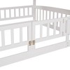 NicBex Bunk Bed with Slide,Low Loft Bed with Fence and Ladder for Toddler Kids Teens,White/Gray/Espresso - image 4 of 4