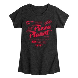 Girls' - Disney - Pizza Planet Jersey Fitted Short Sleeve Graphic T-Shirt - 1 of 4