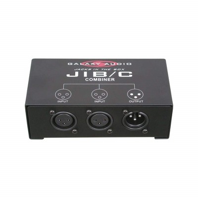 GALAXY AUDIO Microphone Input Combiner Junction Box joins two mics into one output JIBC