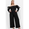 CITY CHIC | Stacie Off Shoulder Jumpsuit - black | 16W - 4 of 4