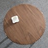 RISOKEYS 31.5" Round Fluted Drum Coffee Table - Handcrafted Wood Coffee Table with Sturdy Pedestal for Living Room, Bedroom, Apartment - 4 of 4