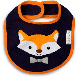Pavilion Gift Company - Orange and Navy Fox - Baby Bib - Bibs - 1 of 4