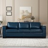 2-pieces PU Leather Upholstered Sofa Set with Square Arms, Cup Holders, and Hidden Storage, - 4 of 4