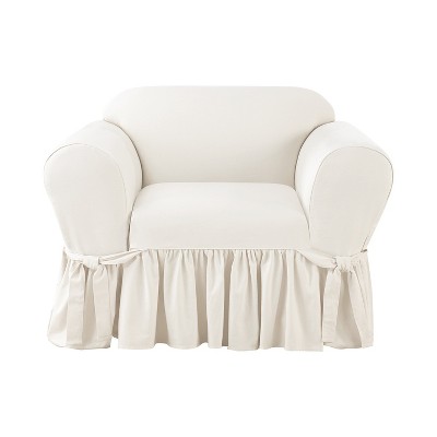 Essential Twill Ruffle Chair Slipcover 