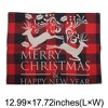 Unique Bargains Christmas Place Mats Flax Red Black Khaki 13"x17.7" 2 Pcs - 3 of 4