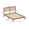 FUFU&GAGA Classic Solid Wood Queen Bed Platform Bed: High - Load Capacity & Chic Geometric Design - 4 of 4