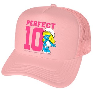 The Smurfs Perfect 10 Smurfette Foam Trucker Cap Pink - 1 of 4