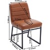 Mid-Century Modern Dining Chairs Set of 2, Lean Back Chairs, No Arms, Upholstered Chairs for Dining Room, Bedroom, Living Room - 2 of 4