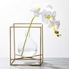 10"H Sullivans Brushed Gold Framed Glass Vase, Gold - 3 of 4