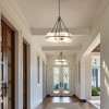 DORESshop 4-Light Black Pendant Light with Clear Glass Drum Shades E26 Base Hanging Fixture No Light Bulbs Included - 4 of 4