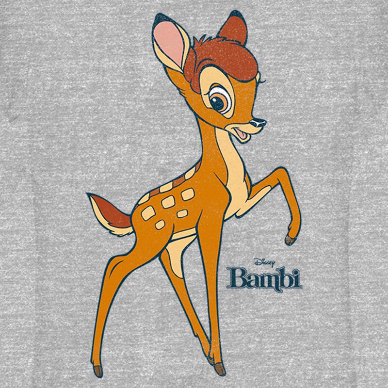 Juniors Womens Bambi Three Leg Pose T-Shirt, 2 of 5