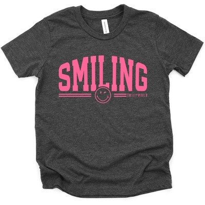 The Juniper Shop SmileyWorld Arched Varsity Youth Short Sleeve Tee