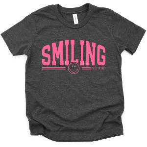 The Juniper Shop SmileyWorld Arched Varsity Youth Short Sleeve Tee - 1 of 4