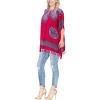 HAPPY BAY Women's Summer Vacation Beachwear Oversized Swim Suit Loose Party Bathing Suit Cover Ups for Women 1X-2X Pink Abstract - 3 of 4