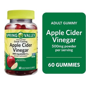 Spring Valley Non-GMO Dietary Supplement Gummies, Apple Cider Vinegar, 500 mg, 60 Count - 1 of 4