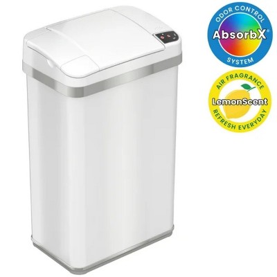 LunaLulinlk 4-Gal Multifunction Sensor Trash Can, Pearl White